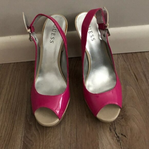 Guess Pink peep toes shoes - Picture 1 of 5
